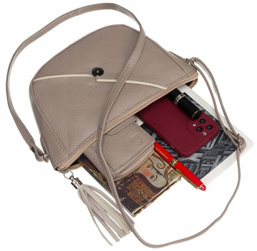 Damen Handtasche aus Leder im Set mit Geldbörse – Peterson – Bild 8