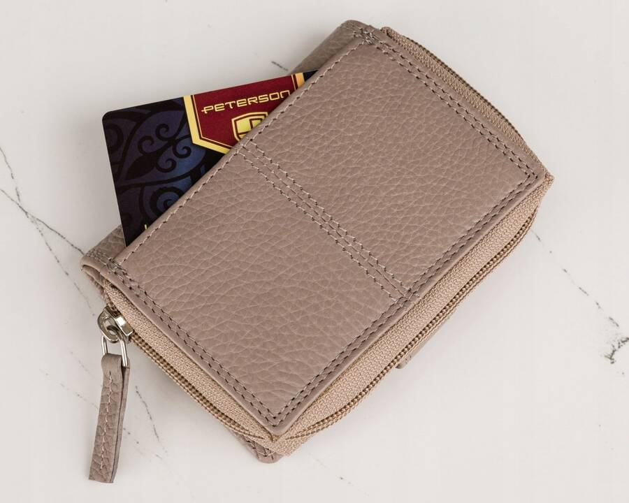 Damen Handtasche aus Leder im Set mit Geldbörse – Peterson – Bild 4