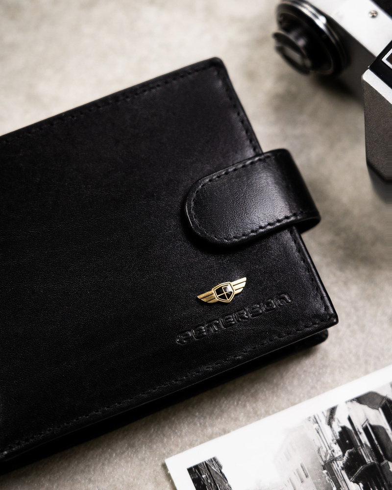 Geschenkset: Elegante Herren Geldbörse aus Leder, Kartenetui und Schlüsselanhänger – Peterson – Bild 5