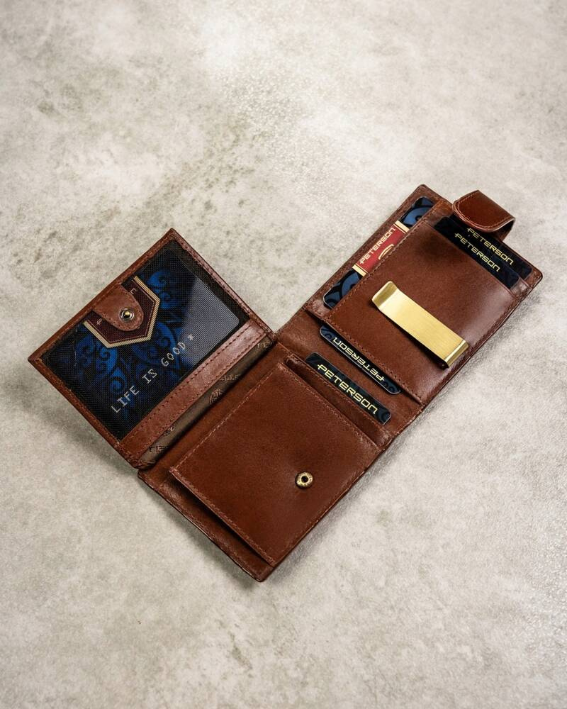Geschenkset: Herren Geldbörse aus Leder, Etui und Schlüsselanhänger – Peterson – Bild 11