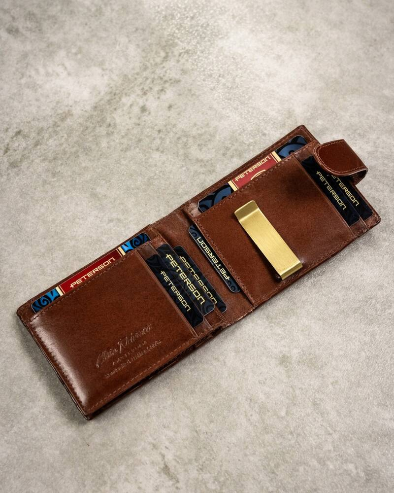 Geschenkset: Herren Geldbörse aus Leder, Etui und Schlüsselanhänger – Peterson – Bild 10