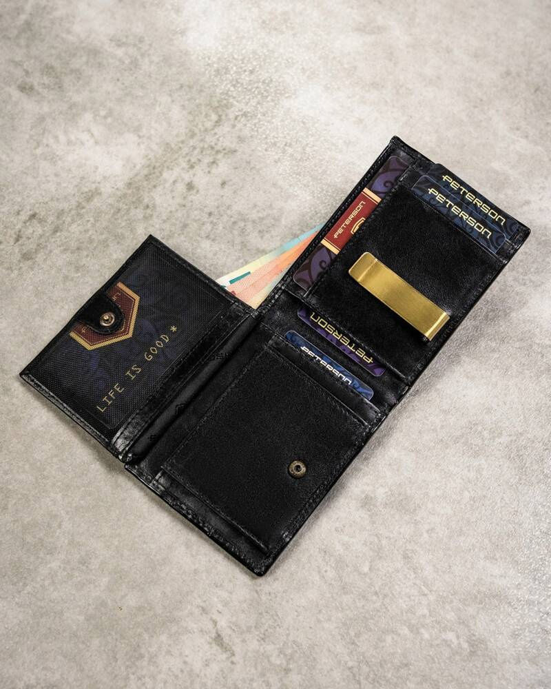 Geschenkset: Herren Geldbörse aus Leder, Etui und Schlüsselanhänger – Peterson – Bild 6