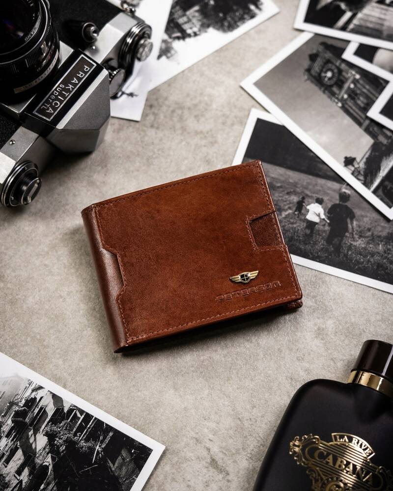 Geschenkset: Herren Geldbörse aus Leder, Etui und Schlüsselanhänger – Peterson – Bild 3