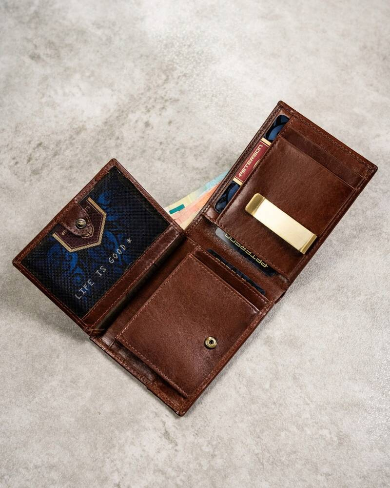 Geschenkset: Herren Geldbörse aus Leder, Etui und Schlüsselanhänger – Peterson – Bild 9