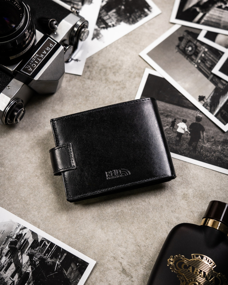 Geschenkset: Herren Geldbörse aus Leder, Etui und Schlüsselanhänger – Peterson – Bild 4