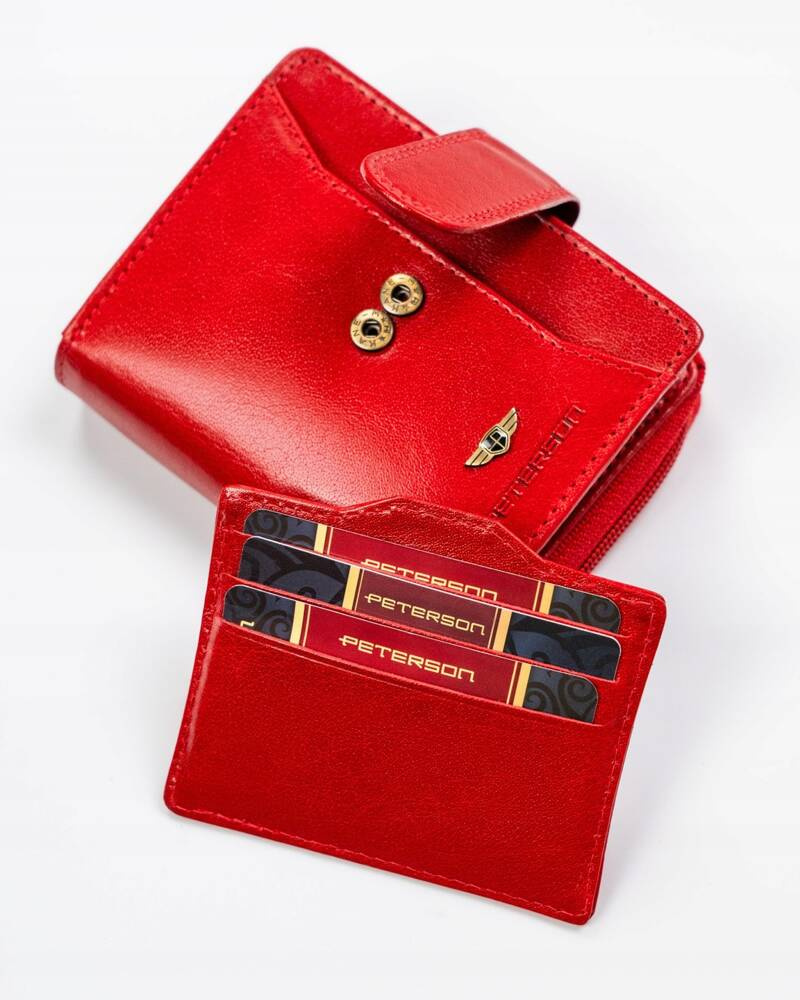 Elegante Damen Geldbörse aus Leder mit RFID-Schutz – Peterson – Bild 5