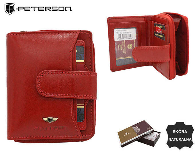 Elegante Damen Geldbörse aus Leder mit RFID-Schutz – Peterson – Bild 11