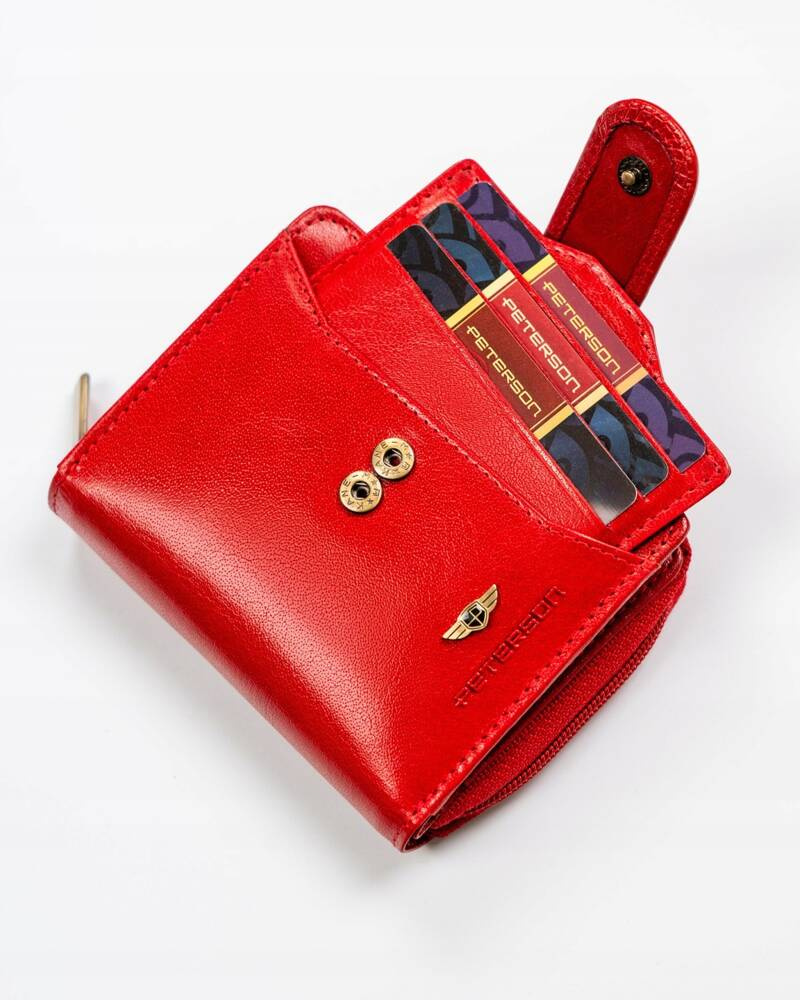 Elegante Damen Geldbörse aus Leder mit RFID-Schutz – Peterson – Bild 7