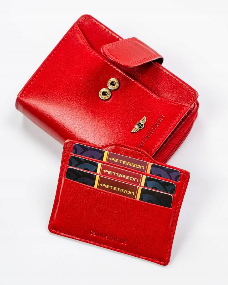 Elegante Damen Geldbörse aus Leder mit RFID-Schutz – Peterson – Bild 6