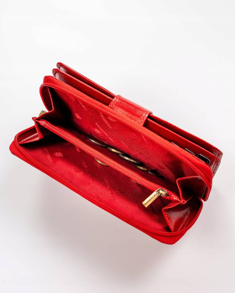 Elegante vertikale Damen Geldbörse aus echtem Leder – Peterson – Bild 11