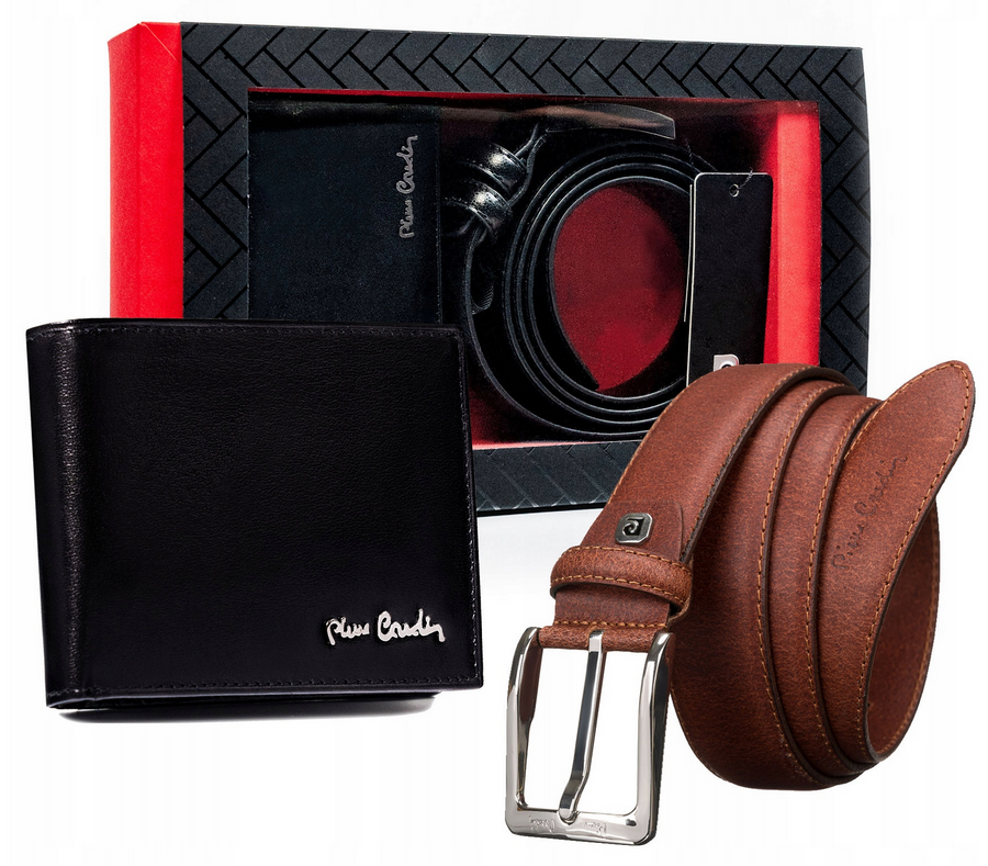 Geschenkset: Herren Geldbörse und Ledergürtel – Pierre Cardin – Bild 6