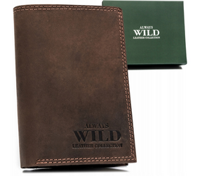 Leder Herren Geldbörse Hochformat – Always Wild