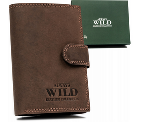 Herren Geldbörse aus Echtleder im Hochformat – Always Wild