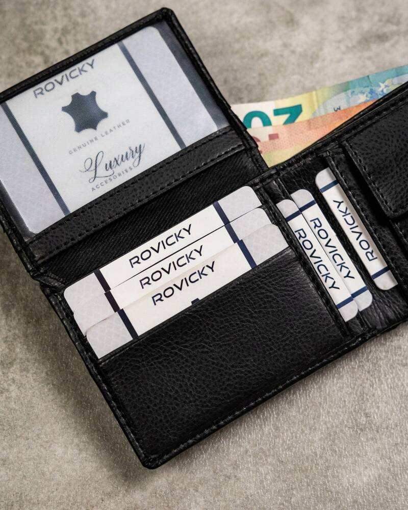 Geschenkset: Herren Geldbörse und Schlüsselanhänger aus Öko-Leder – Rovicky – Bild 8