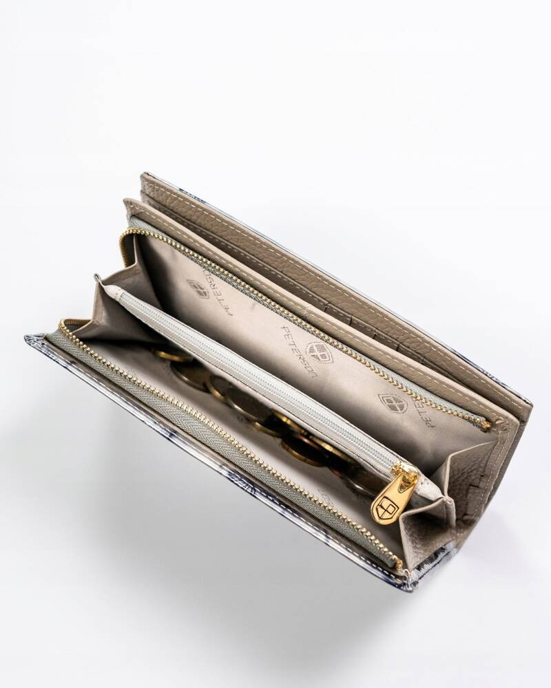Elegante Damen Geldbörse aus Leder mit Magnet- und Reißverschluss – Peterson – Bild 7