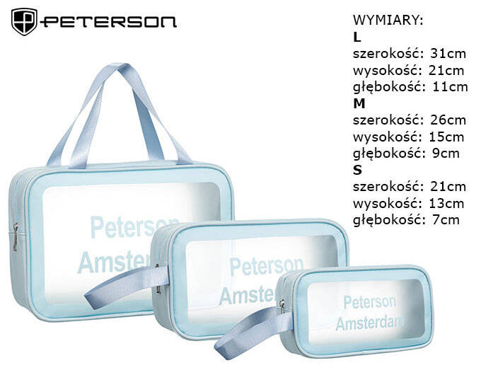 Set aus drei wasserdichten Kosmetiktaschen – Peterson – Bild 5