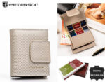Kleine Damen Geldbörse aus Leder mit Druckknopf – Peterson