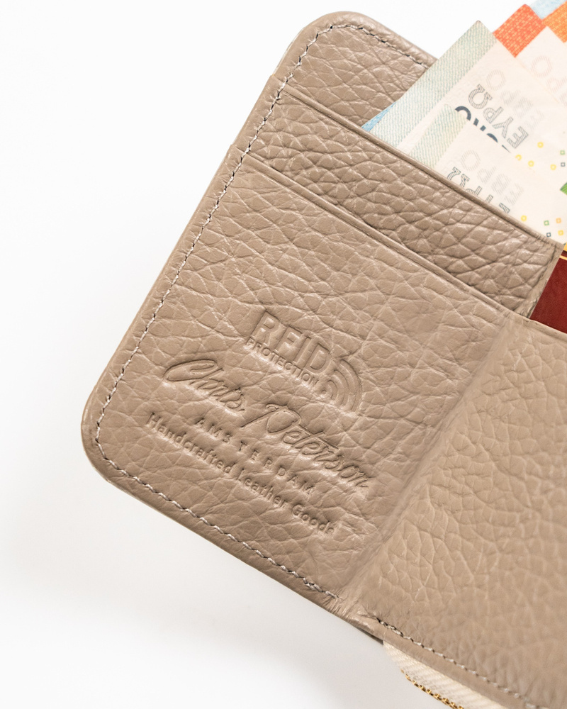Kleine Damen Geldbörse aus Leder mit Druckknopf und Reißverschluss – Peterson – Bild 7