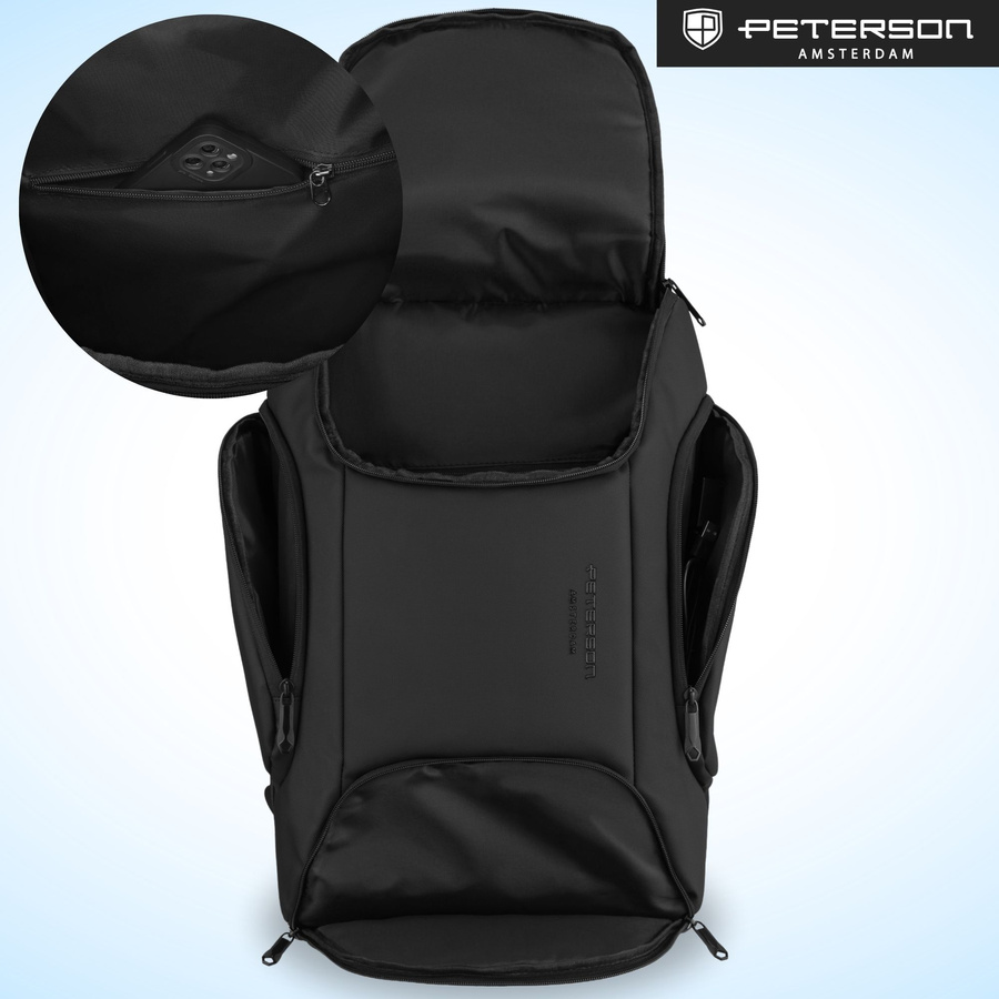 Geräumiger Laptop-Rucksack mit USB-Anschluss – Peterson – Bild 9