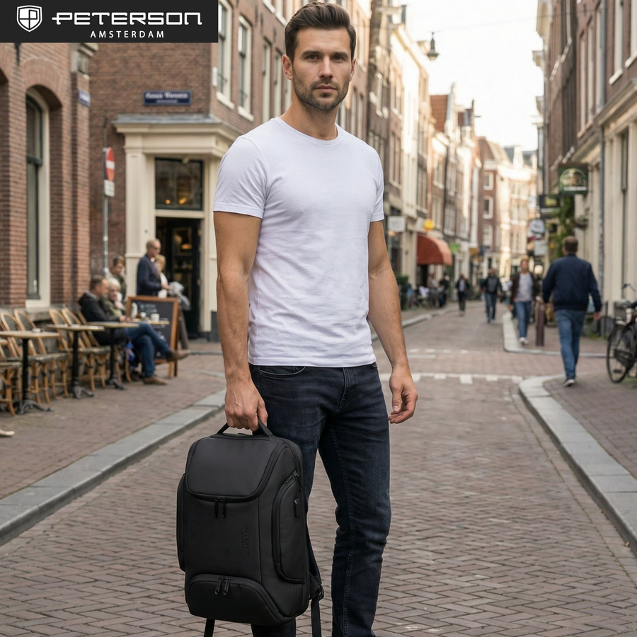 Geräumiger Laptop-Rucksack mit USB-Anschluss – Peterson – Bild 3