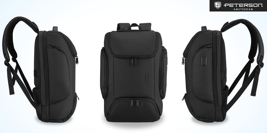Geräumiger Laptop-Rucksack mit USB-Anschluss – Peterson – Bild 5