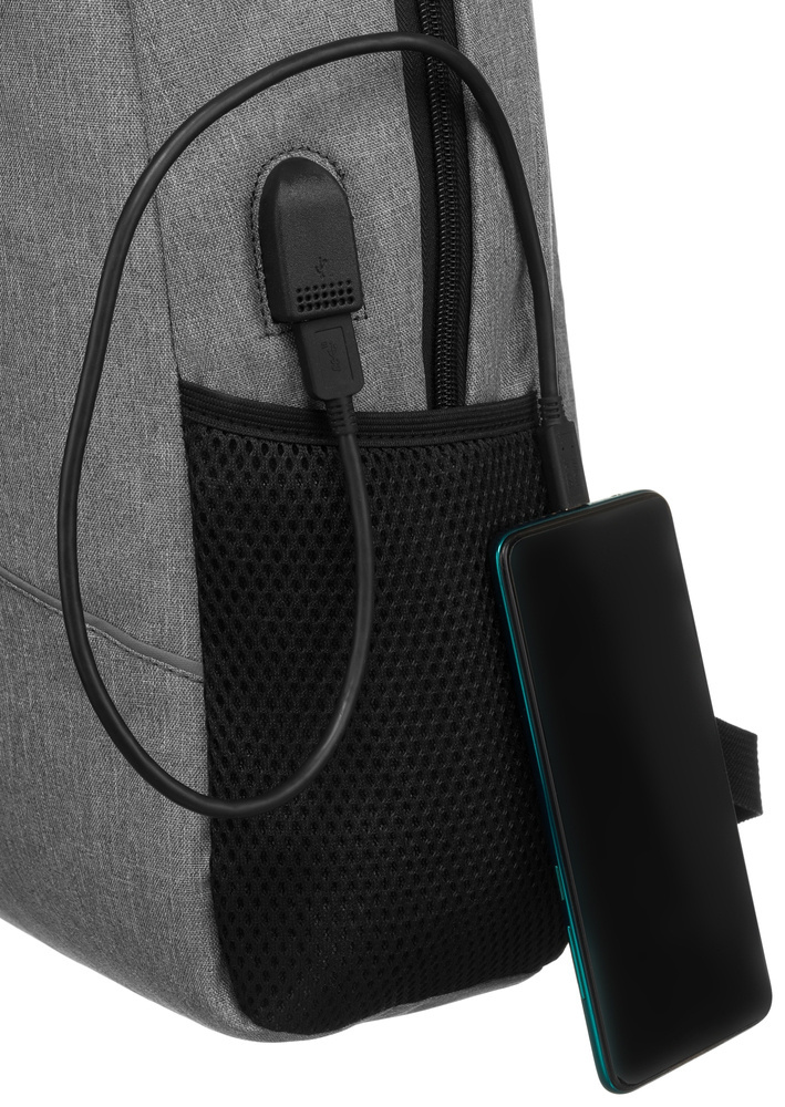 Großer Herren Rucksack mit USB-Anschluss und Laptopfach – Peterson – Bild 13