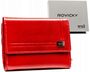 Damen Geldbörse aus Leder mit Druckknopf – Rovicky – Bild 12