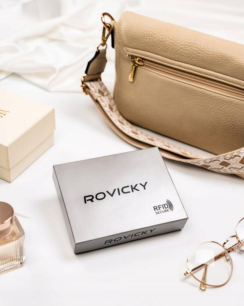 Damen Geldbörse aus Leder mit Druckknopf – Rovicky – Bild 11