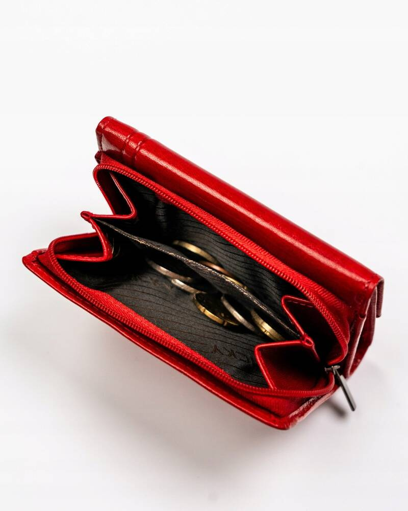 Damen Geldbörse aus Leder mit Druckknopf – Rovicky – Bild 9