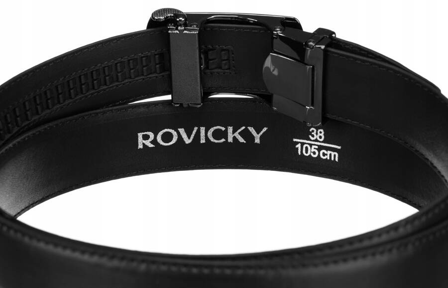 Herren Ledergürtel mit Automatikschließe – Rovicky – Bild 3