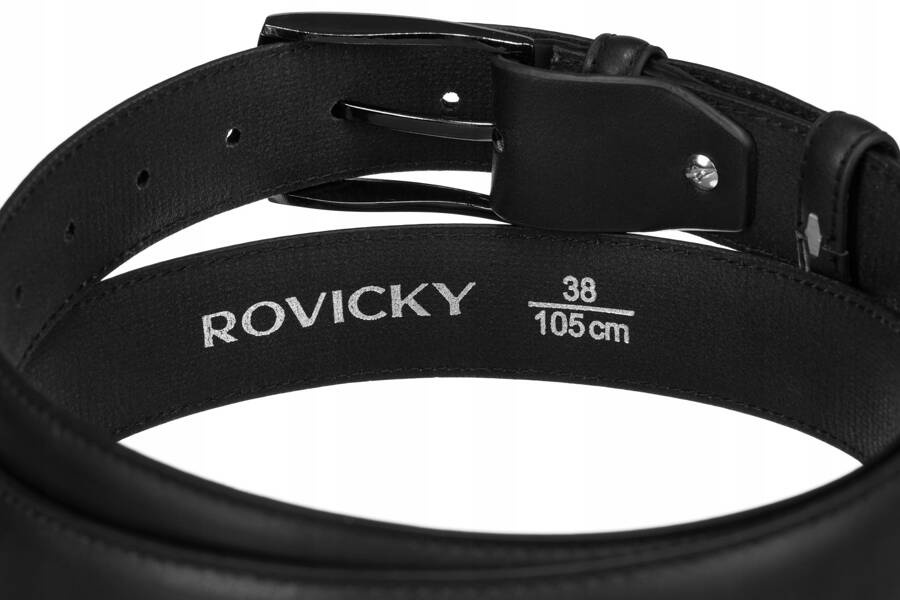 Herren Gürtel aus Öko-Leder mit klassischer Schnalle – Rovicky – Bild 3