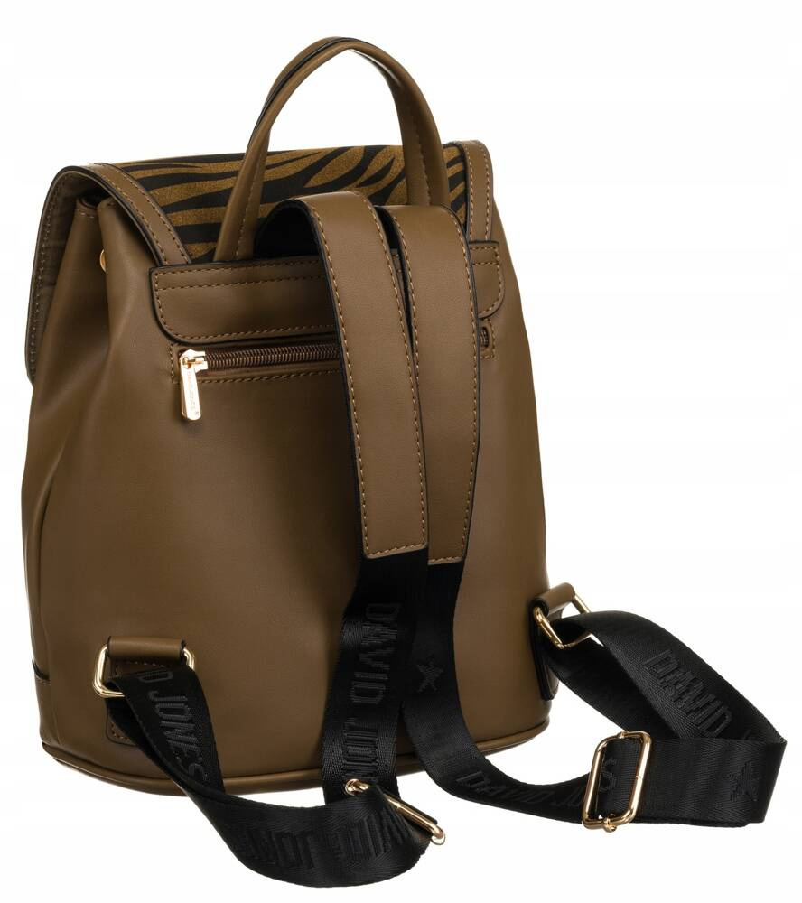 Städtischer Damen Rucksack mit Klappe aus Öko-Leder – David Jones – Bild 5