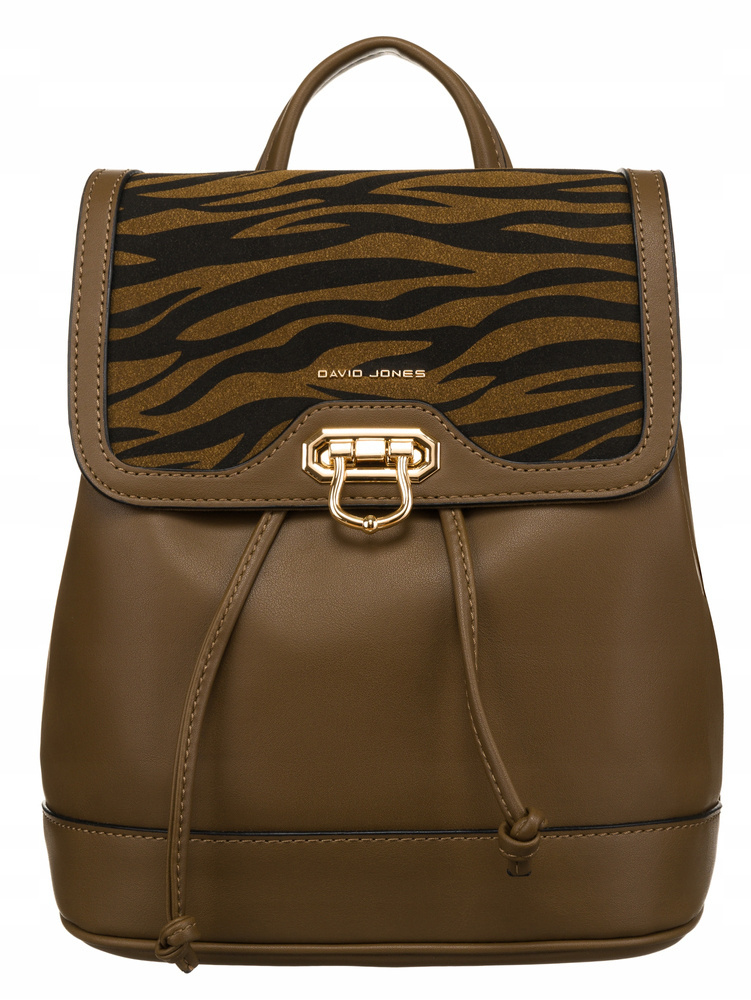 Städtischer Damen Rucksack mit Klappe aus Öko-Leder – David Jones – Bild 4