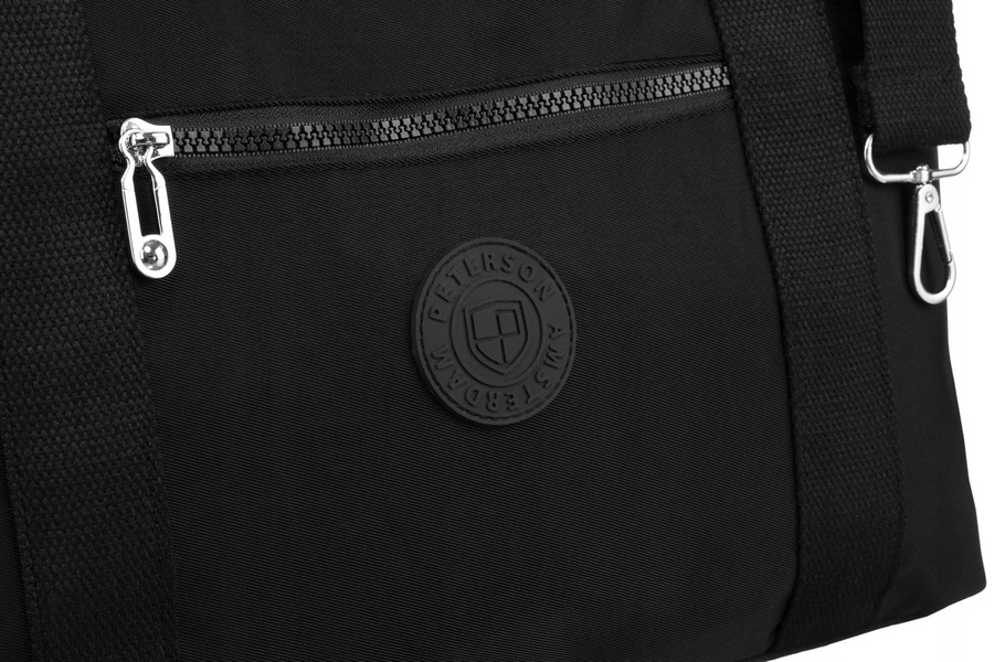 Große Damen Shopper Tasche aus Nylonstoff – Peterson – Bild 6