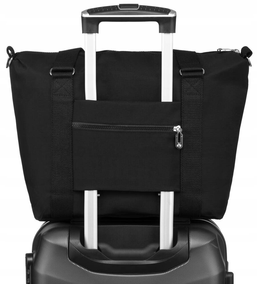 Große Damen Shopper Tasche aus Nylonstoff – Peterson – Bild 4
