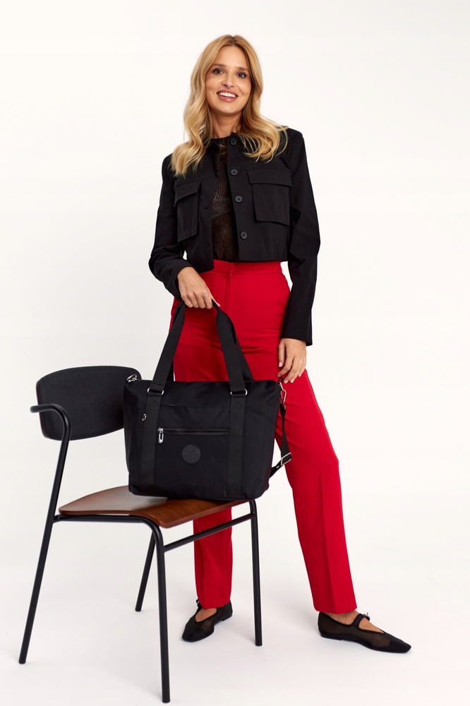 Große Damen Shopper Tasche aus Nylonstoff – Peterson – Bild 14