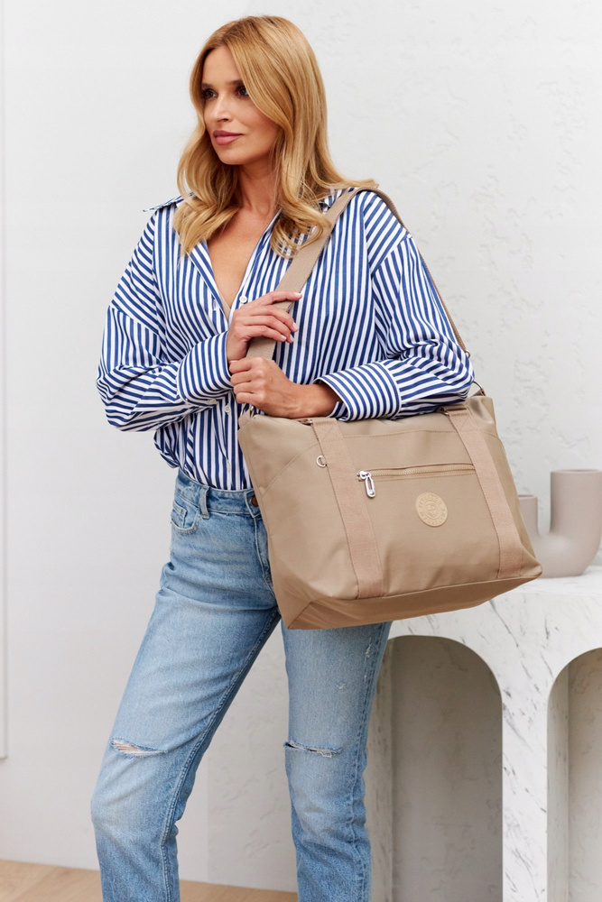 Großer Damen-Shopper aus Nylonstoff – Peterson – Bild 12