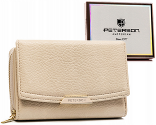 Damen-Geldbörse aus ökologischem Leder mit genarbter Textur – Peterson – Bild 11