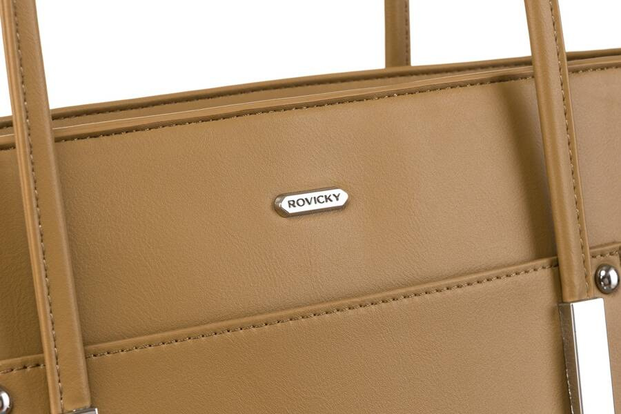 Klassischer Damen Shopper aus Öko-Leder – Rovicky – Bild 4