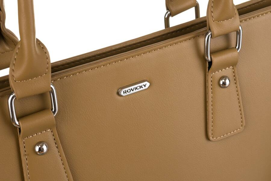 Stilvolle Damen Shopper aus Öko-Leder mit abnehmbarem Riemen – Rovicky – Bild 4