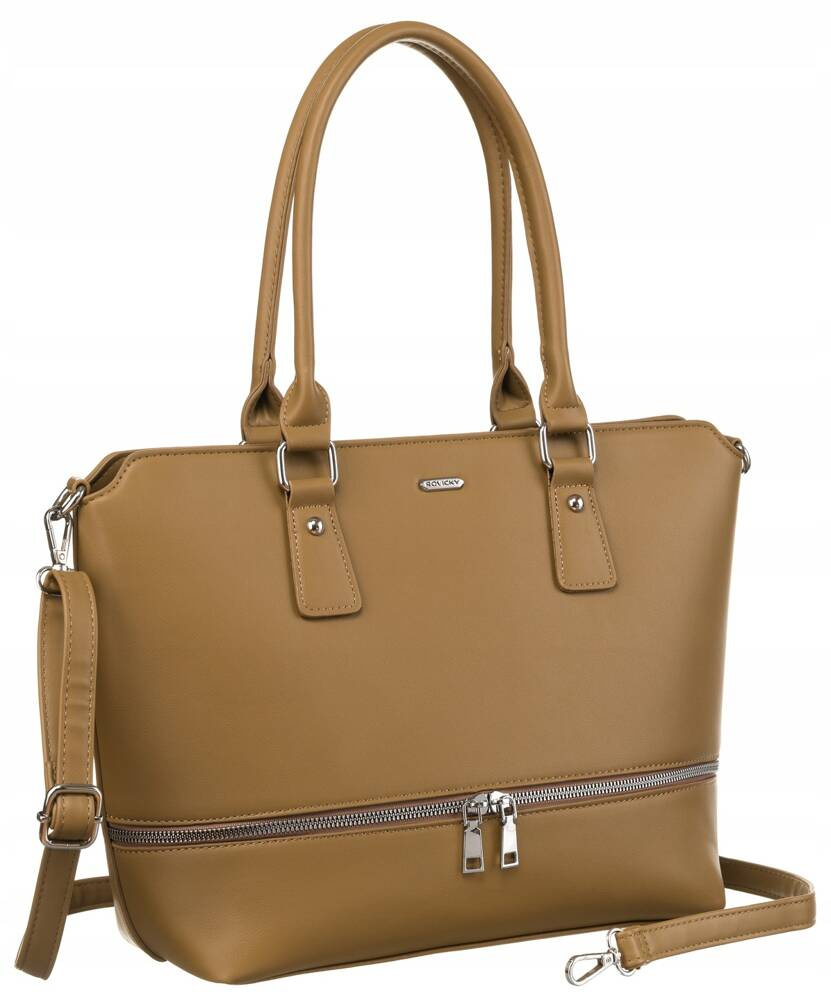 Stilvolle Damen Shopper aus Öko-Leder mit abnehmbarem Riemen – Rovicky