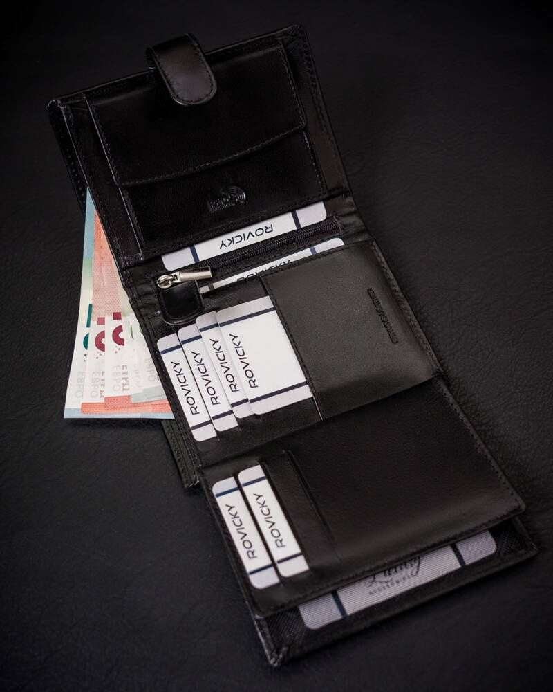 Herren Geldbörse aus Leder mit RFID-Schutz – Rovicky – Bild 8
