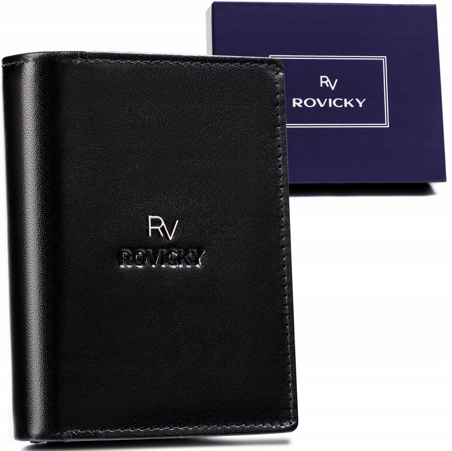 Erweiterte Herren Geldbörse aus echtem Leder mit RFID-Schutz – Rovicky