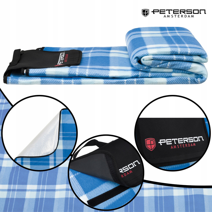 Picknickdecke aus Stoff mit wasserdichter Isolierung – Peterson – Bild 5