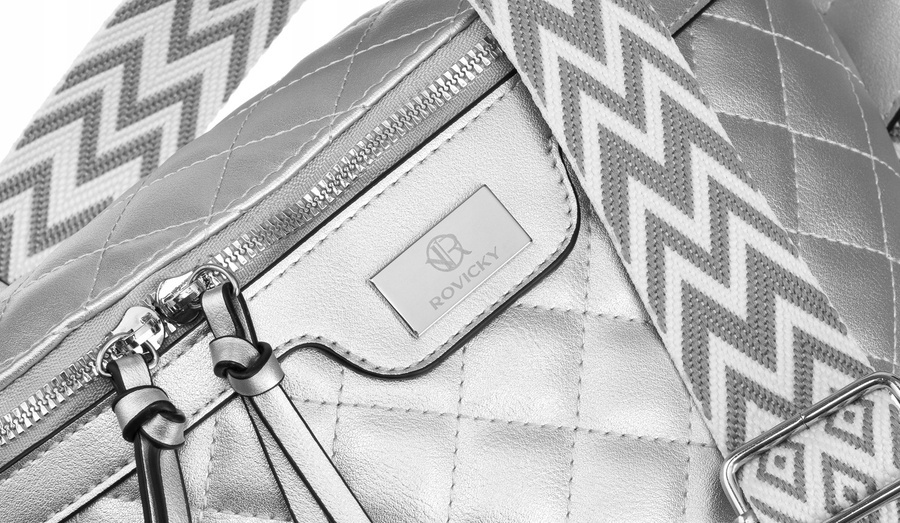 Städtische, gesteppte Damen Gürteltasche aus Öko-Leder – Rovicky – Bild 4