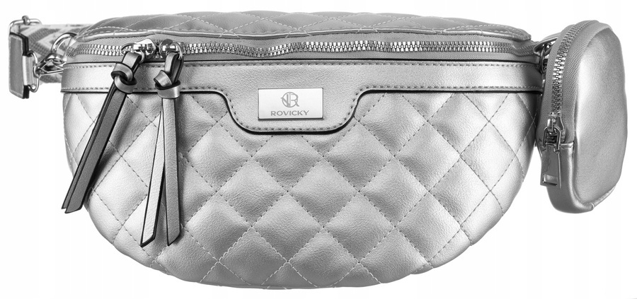 Städtische, gesteppte Damen Gürteltasche aus Öko-Leder – Rovicky – Bild 2