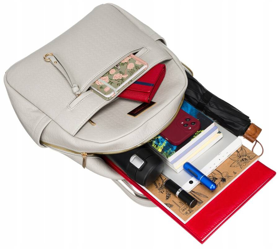 Städtischer, geräumiger Damen Rucksack aus Öko-Leder – Peterson – Bild 10
