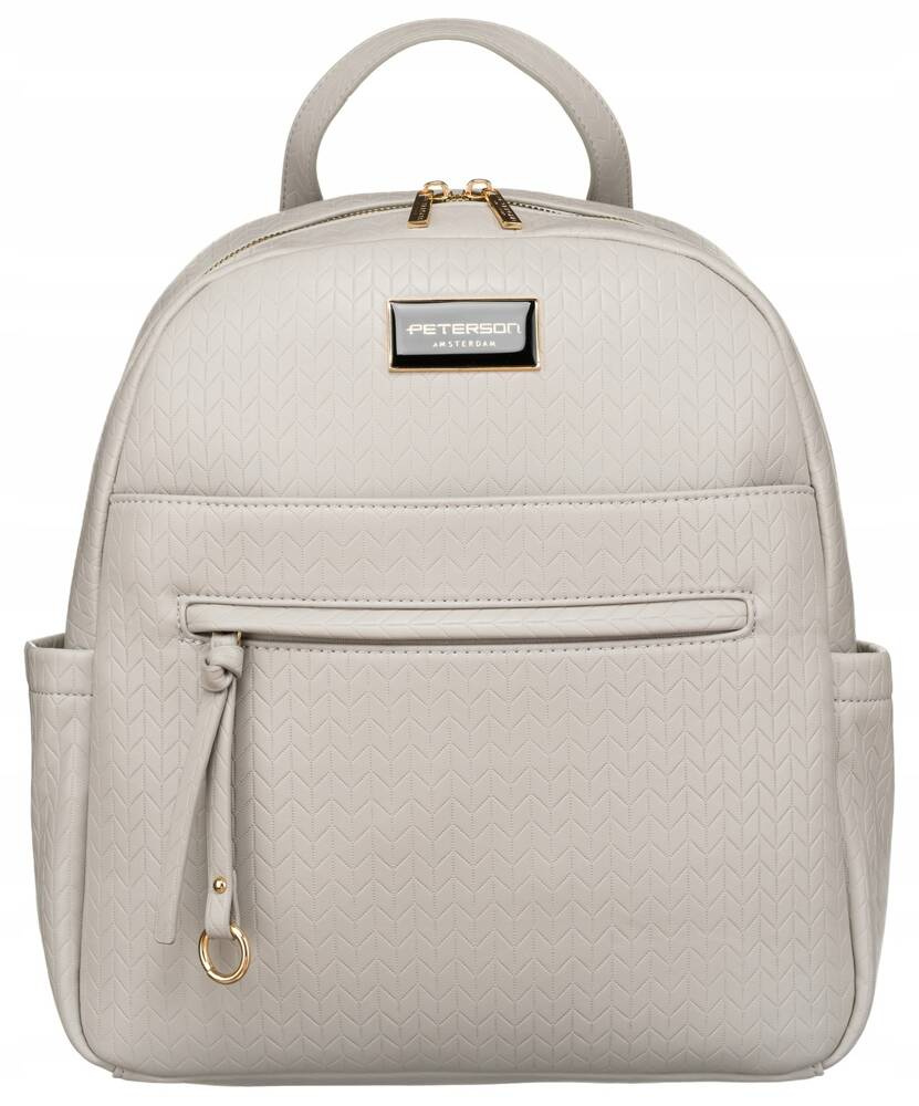 Städtischer, geräumiger Damen Rucksack aus Öko-Leder – Peterson – Bild 3