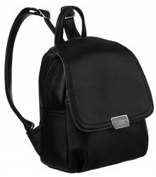 Klassischer Damen-Rucksack aus Öko-Leder mit Klappe – Peterson