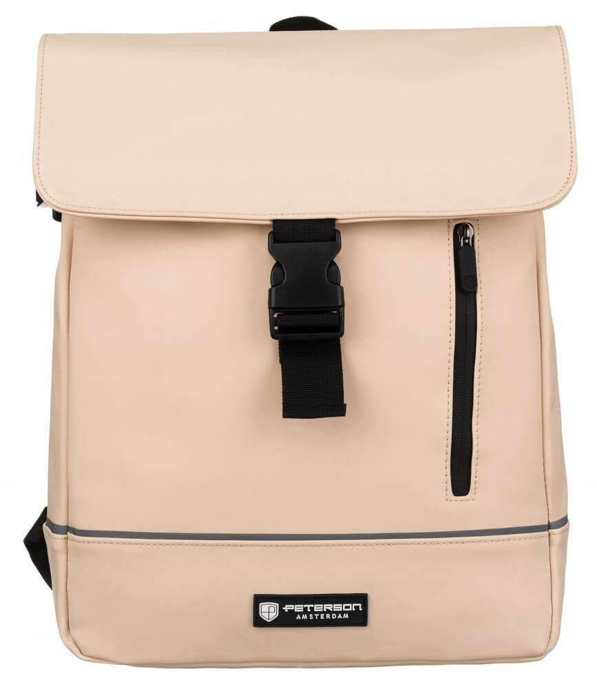 Robuster City Rucksack aus Synthetikmaterial mit Etui im Set – Peterson – Bild 2